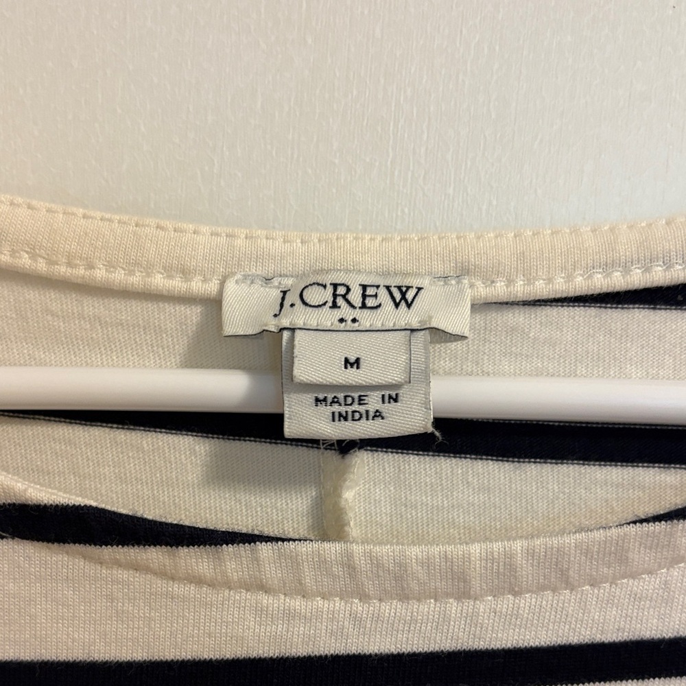 J. Crew Striped Ruffle Mini Dress - Picture 2 of 4